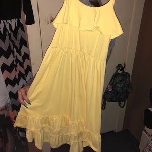 Yellow dress very soft never been worn